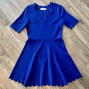 Eliza J Scallop Hem Sweater Dress
